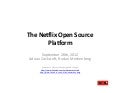 SV Forum Platform Architecture SIG - Netflix Open Source Platform