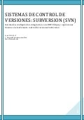 Sistemas de control de versiones: SVN