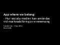 App where we belong - Hur sociala medier kan användas vid marknadsföring av evenemang (Sweden Live) 