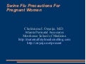 Swine Flu Precautions for Pregnancy