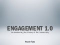 Engagement 1.0 - Understanding Fan Interaction