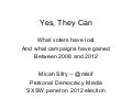 Yes They Can: How the 2012 Presidential Campaigns Are Using Technology