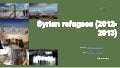 Syrian refugees (2012 -2013)