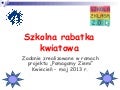 Szkolna rabatka kwiatowa