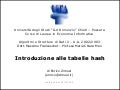 Introduzione alle tabelle hash