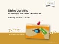 Tablet Usability auf dem iPad und seinen Geschwistern 