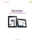 Tabvertising: iPad and other tablets: the advertising and marketing opportunities 
