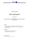 TALAT Lecture 3501: Alloys and Properties
