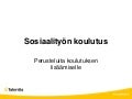 Talentia sosiaalityöntekijätilanne