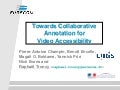 Towards Collaborative Annotation for Video Accessibility