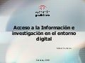 Taller de investigación en el entorno digital