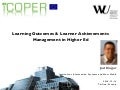 Learning Outcomes & Learner Achievements Management in Higher Ed