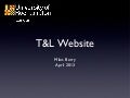 T and L websites (lecture 1)