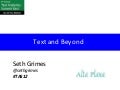 Text and Beyond