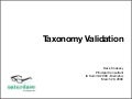 Taxonomy Validation