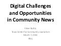 Digital Challenges and Opportunities in Community News