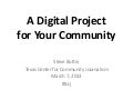 A Digital Project for Your Community