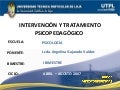 Técnicas de Intervención y Tratamiento Psicopedagógico(I Bimestre)