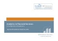 Analytics in Financial Services: Keynote Presentation for TDWI and NY Tech Council in New York City