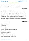 Tea Market in Philippines: Business Report 2012
