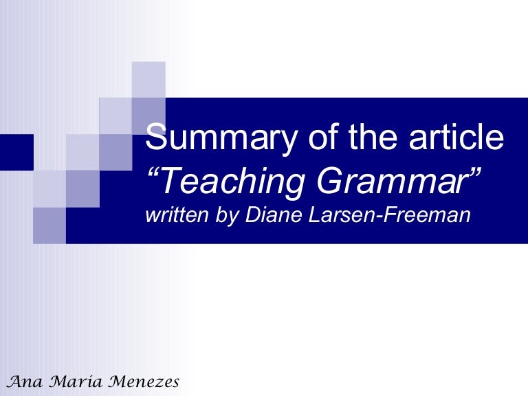 Image result for Teaching grammar larsen freeman