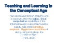 Teaching Learning in the Conceptual Age 2007 version