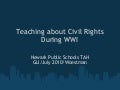 Teaching About Civil Rights During WWI