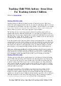 Teaching child with autism   some ideas for teaching autistic children