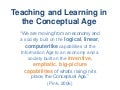 Teaching and Learning in the Conceptual Age 2008