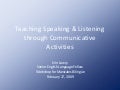 Teaching Speaking & Listening
