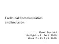 Technical Communication and Inclusion