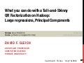What you can do with a tall-and-skinny QR factorization in Hadoop: Principal components and large regressions