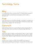 Technology Terms