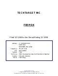 Tech Target Sec Filing Termination Of Definitive Agreement