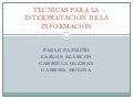Tecnicas para la interpretacion de la informacion