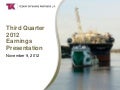 Teekay Offshore Partners Third Quarter 2012 Earnings Presentation
