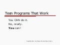 Teen Library Programs, Yes You Can