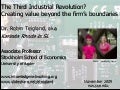 Third Industrial Revolution? Creating value beyond the firm's boundaries