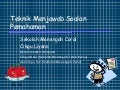 Teknik Menjawab Soalan Pemahaman