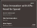Telco Innovation with APIs - Need for speed (Webcast) 