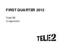 Tele2 First quarter 2012
