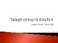 Telephoning in English