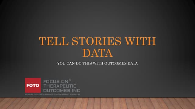 Tell Stories With Data