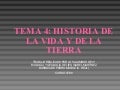 Historia de la tierra y de la vida