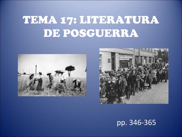 Tema 17. literatura de posguerra