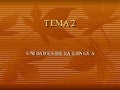 Tema 2 unidades de la lengua