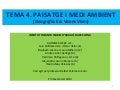 Tema 4 Paisatge i medi ambient