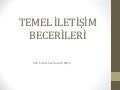 Temel İleti̇şi̇m Beceri̇leri̇