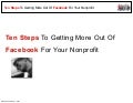 Ten steps to facebook success for nonprofits
