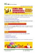 CCM's 10th anniversary programmes Customer rewards and incentives